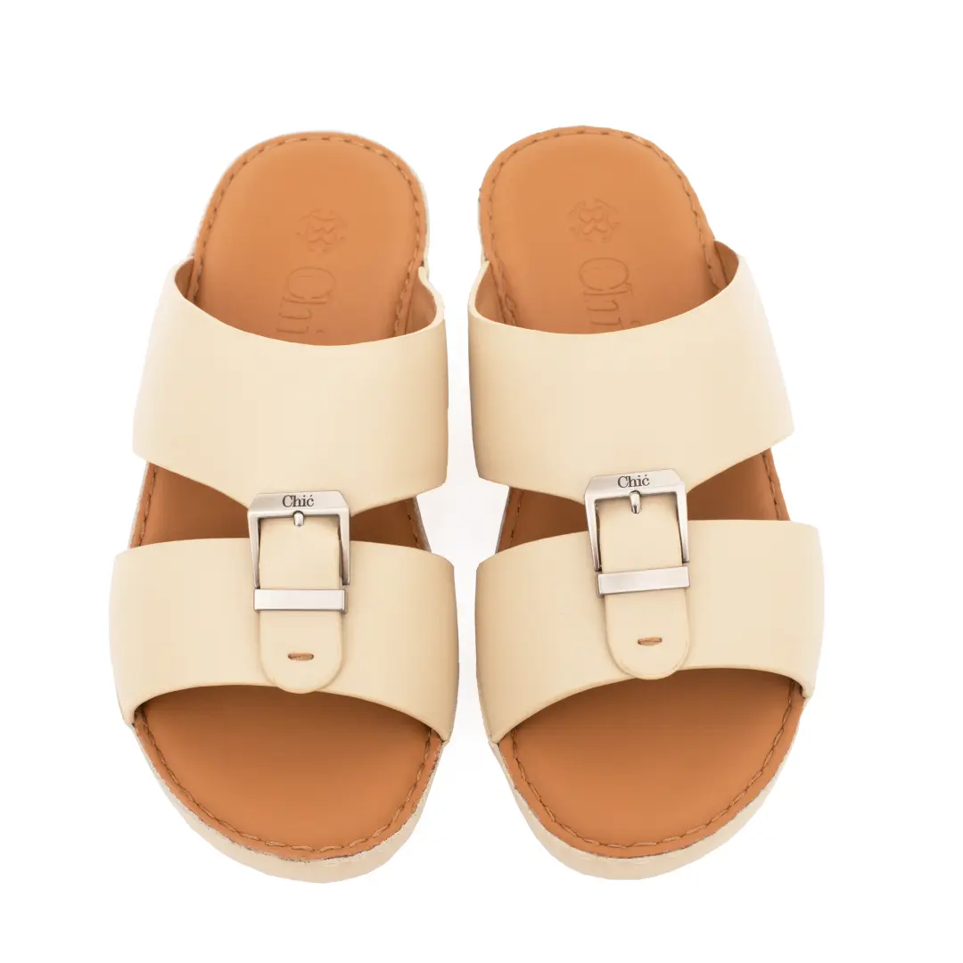 Chic Genuine Leather Arabic Sandal for Men – Slip on Comfort